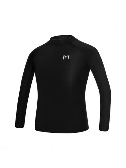 SHEIN 青少年男孩字母印花拼接長袖運動t卹