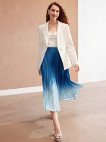 MOTF PREMIUM WOVEN WOMEN'S OMBRE PLEATED SKIRT,SUMMER OUTFITS