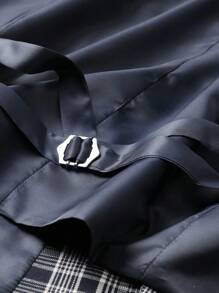 Manfinity Mode Men'S Plus Size Checked Suit Vest