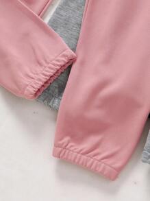 Genkimix Kids 少女3入組休閒運動獨角獸印花束腳褲，彈性腰帶和袖口，適用於春秋 - 彩色 - 查看 3