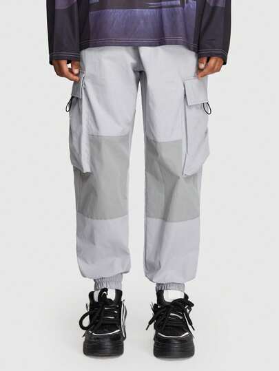 Street Life Men'S Cargo Style Sporty Tapered Pants With Pockets