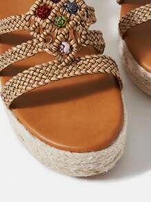 Styleloop Women's Thick Bottom Sandals - Gold - View 4