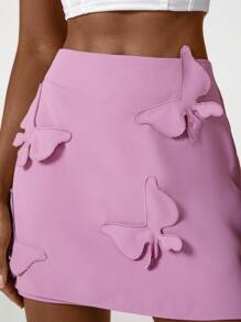 Tiago Tadeu 设计师蝴蝶补丁不对称下摆优雅裙子，适合夏季、节日、派对、度假、海滩、节日、伊比沙岛