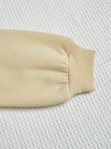 Sudadera De Cuello Redondo De Manga Larga De Punto Para Niñas