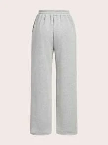 SHEIN Frenchy 女士束腰運動長褲 - 彩色 - 查看 10