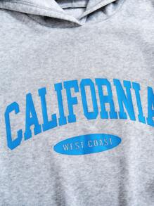 青少年女孩字母印花連帽衫和運動褲套裝 - 彩色 - 查看 8