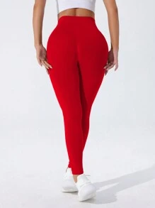 Seamluxe SHEIN Sport Leggings deportivos sin costura, de alta elasticidad, para Año Nuevo Chino