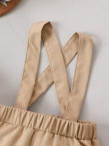 Souflis Souflis 4pcs/Set Toddler Boys Gentleman Style Bow Tie Shirt, Suspender, Khaki Pants, Autumn/Winter