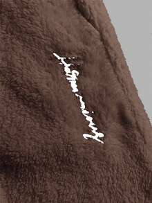 GENTILAND Nam Teddy In thư Dài Quần - Cà phê nâu - Xem 5