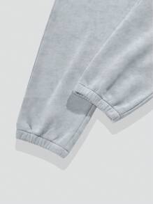 男士鬆身純色束口運動褲 - 彩色 - 查看 4