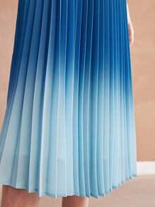 MOTF PREMIUM WOVEN WOMEN'S OMBRE PLEATED SKIRT,SUMMER OUTFITS