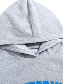 青少年女孩字母印花連帽衫和運動褲套裝 - 彩色 - 查看 7