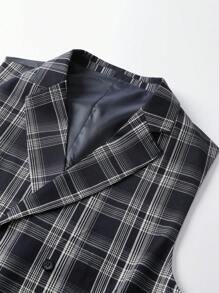 Manfinity Mode Men'S Plus Size Checked Suit Vest
