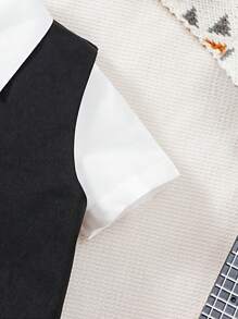Baby Boys' Summer Suit - Button Up Vest, Short Sleeve Shirt, And Shorts Outfit Set