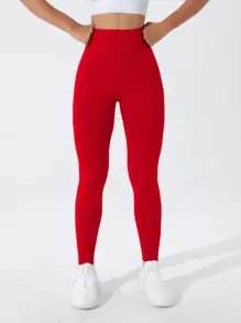 Seamluxe SHEIN Sport Leggings deportivos sin costura, de alta elasticidad, para Año Nuevo Chino