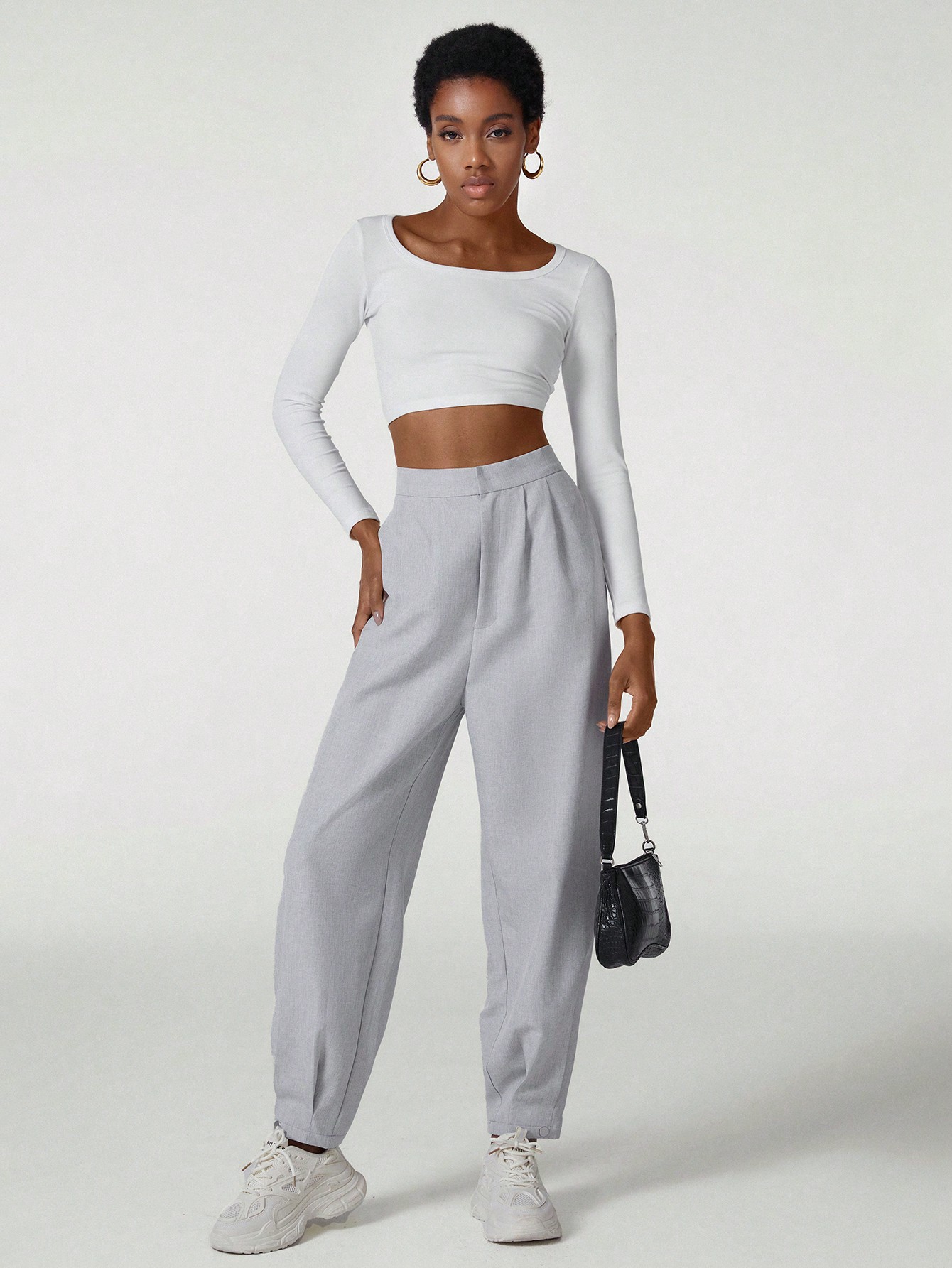 Hannah Appiyah Women'S Pleated Trousers SHEIN USA