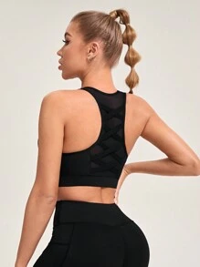 Easithlete Racerback Sports Vest Underwear - Black - View 3