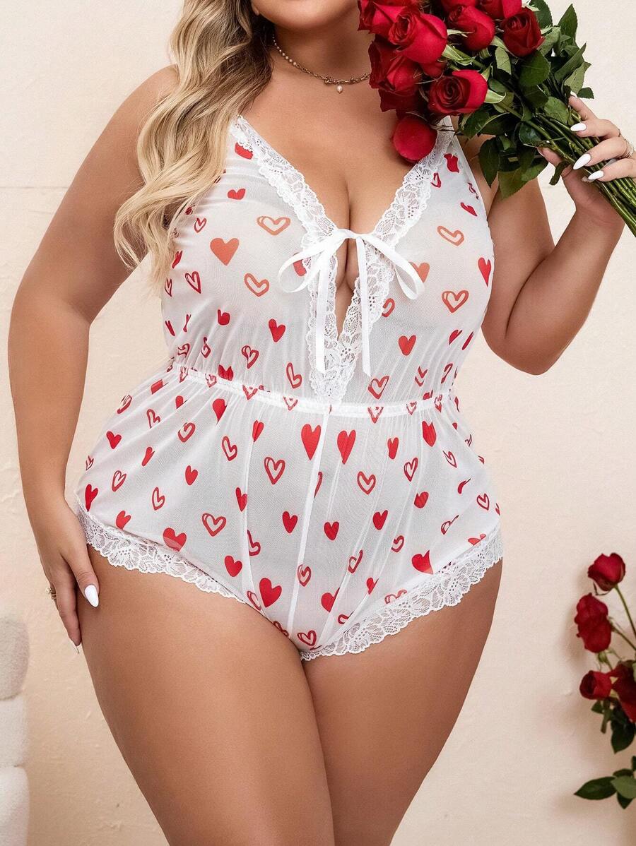 PetitDoll Sous-vêtements Sexy Pour Femmes En Maille Grande Taille (saint-valentin)