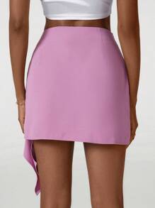 Tiago Tadeu 设计师蝴蝶补丁不对称下摆优雅裙子，适合夏季、节日、派对、度假、海滩、节日、伊比沙岛