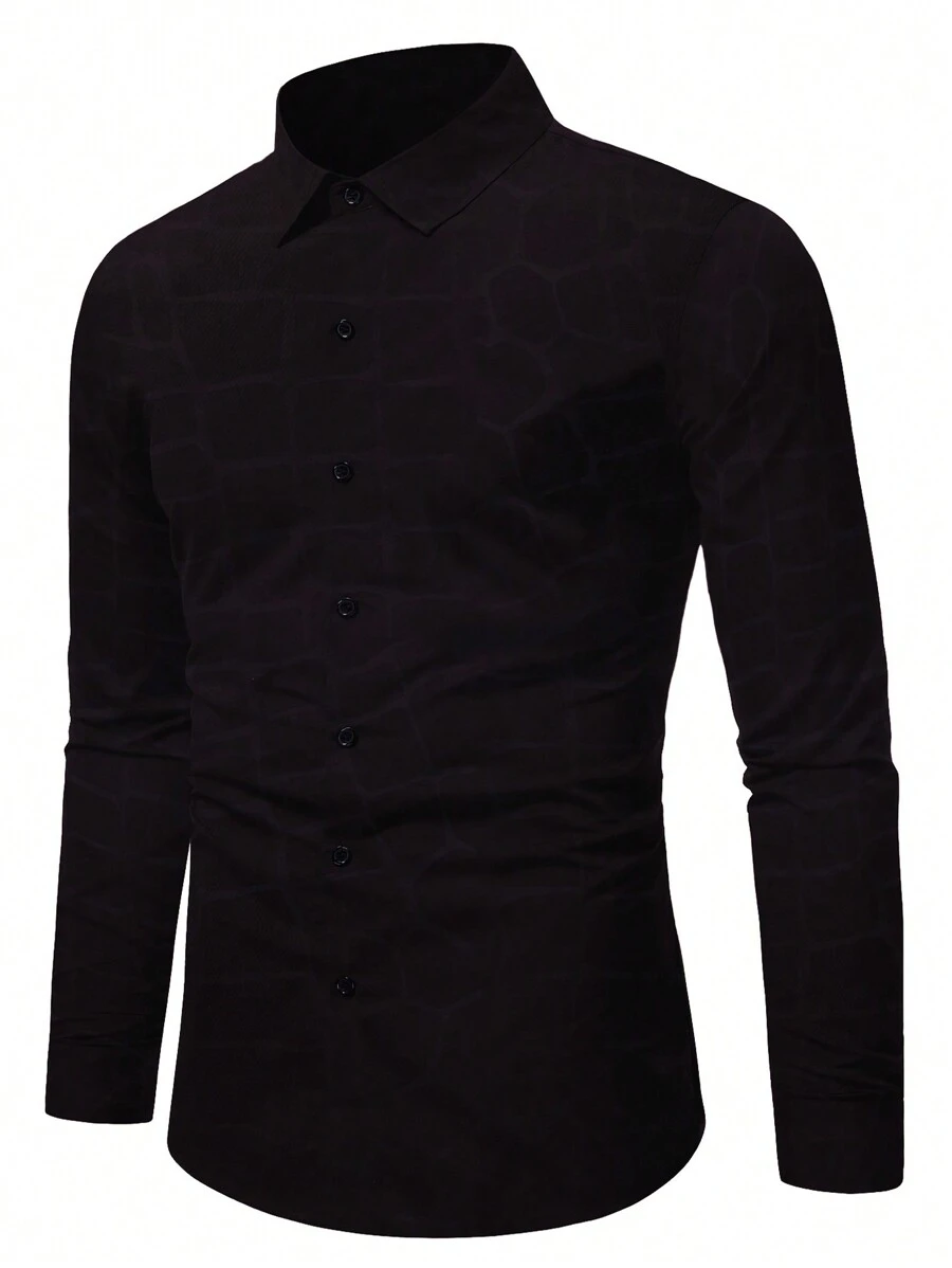 男士修身正式商務襯衫