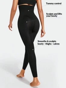 SHEIN Shape Pantalones De Cintura Alta Para Mujer Que Controlan El Abdomen Y Adelgazan
