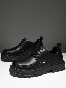 全新時尚百搭潮流休閒舒適男士正裝鞋 - 黑色 - 查看 1
