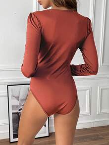 SHEIN Clasi 蕾絲裝飾長袖連身衣