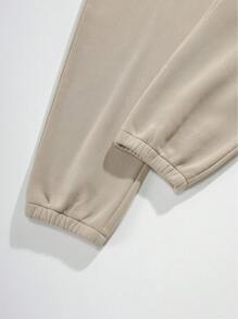 男士鬆身純色束口運動褲 - 彩色 - 查看 8