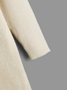 SHEIN Vestido Suéter De Manga Longa Decorado Com Babado De Contraste E Cor Para Meninas