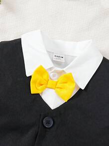 Baby Boys' Summer Suit - Button Up Vest, Short Sleeve Shirt, And Shorts Outfit Set