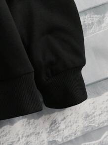 男孩電玩控制器印花圓領套頭衫 - 黑色 - 查看 3