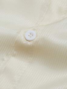 Manfinity Homme Men'S Solid Color Short Sleeve Shirt - Apricot - View 5