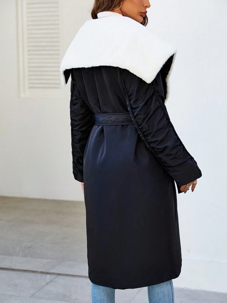 Long Padded Padded Coat Clothes Winter With Lining For Warmth Fall Cloth For Women