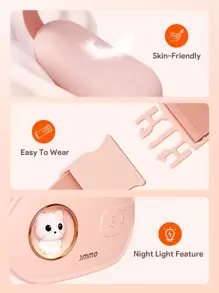 JMMO 加热垫，便携式电动腰带装置，具有 3 种加热级别和 3 种按摩模式的快速加热垫，适合女性和女孩的背部或腹部加热垫 Type-C 充电端口，美容和个人护理必备仪器圣诞礼物，秋冬季假期露营必备品度假配件，露营用品 - 粉色 - 查看 5