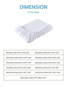 ChillTech 1pc [Bamboo Fiber]Antibacterial Jacquard Air Layer Bamboo Fiber TPU Waterproof Mattress Protector - Multicolor - View 3