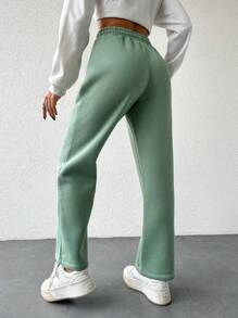 EURMUSE Women'S Drawstring Waist Sweatpants - Mint Green - View 2