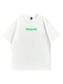 GPPDSGN 男士alien印花圓領長袖t卹,合身剪裁 - 白色 - 查看 2