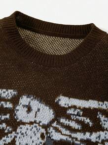 Flirla Sweater Ukuran Plus Halloween Casual - Dark Green - View 6