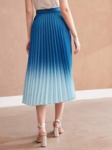 MOTF PREMIUM WOVEN WOMEN'S OMBRE PLEATED SKIRT,SUMMER OUTFITS