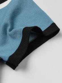 Manfinity Homme Men'S Round Neck Color Block Knitted Top , Vintage , Work , Color Block , Friends - Multicolor - View 6