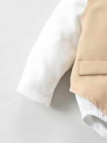 Souflis Souflis 4pcs/Set Toddler Boys Gentleman Style Bow Tie Shirt, Suspender, Khaki Pants, Autumn/Winter