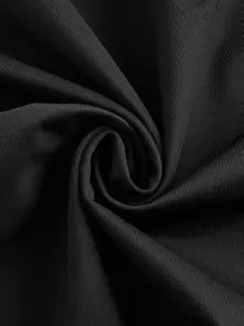 SHAPORA 女款純色短上衣和塑身短褲套裝 - 黑色 - 查看 9