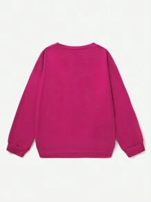 SHEIN Sweat-shirt Décontracté À Imprimé De Lettres De Style Urbain Pour Adolescentes