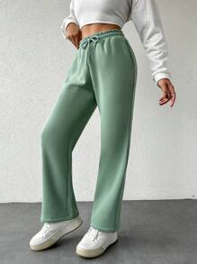 EURMUSE Women'S Drawstring Waist Sweatpants - Mint Green - View 6