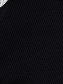 SHEIN Leap Crew 年輕女孩休閒露肩背心和幾何圖案裙子套裝