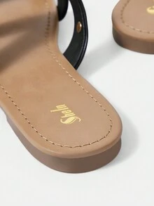 Styleloop Women's Flat Sandals - Black - View 4