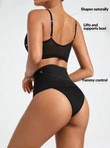 SHAPORA Kvinnors Spets Magkontroll Kroppsformare Uppsättningar
