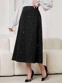 Modelyn A字優雅裙 - 黑色 - 查看 5