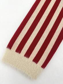 SHEIN Unity Button-Up Striped Cardigan With Horn Button - Multicolor - View 4