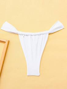 Swim Vcay Braga De Baño De Color Sólido Para Mujer - Blanco - Ver 3